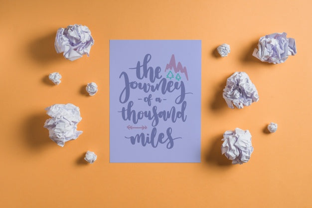 Quote Or Lettering Mockup On Paper Psd