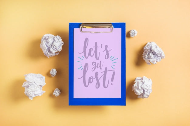 Quote Or Paper Mockup On Clipboard Psd