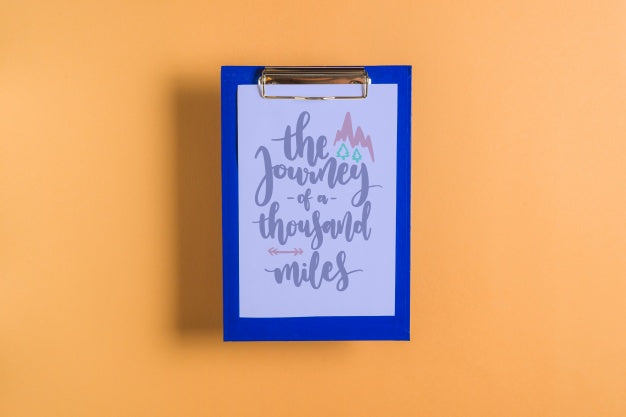 Quote Or Paper Mockup On Clipboard Psd