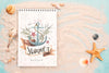 Quote With Nautical Summer On Notebook Psd