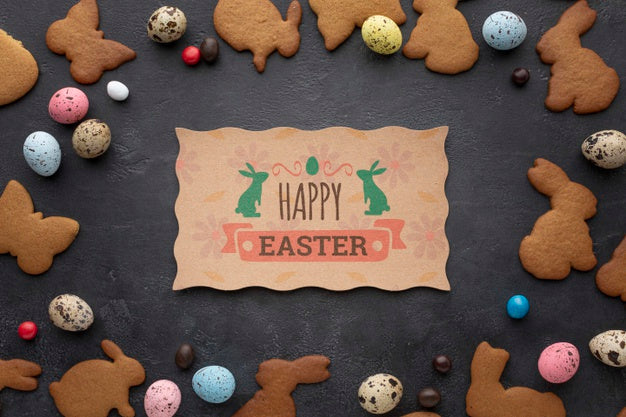 Rabbit Cookies Shape Mock-Up Psd