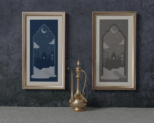 Ramadan Arrangement Mock-Up With Frames Psd