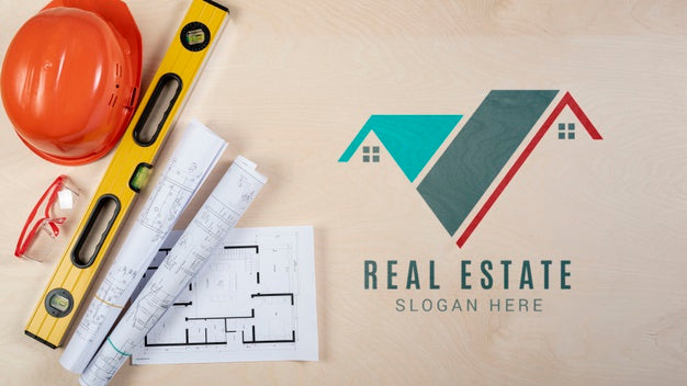 Real Estate Logo With Equipment Psd