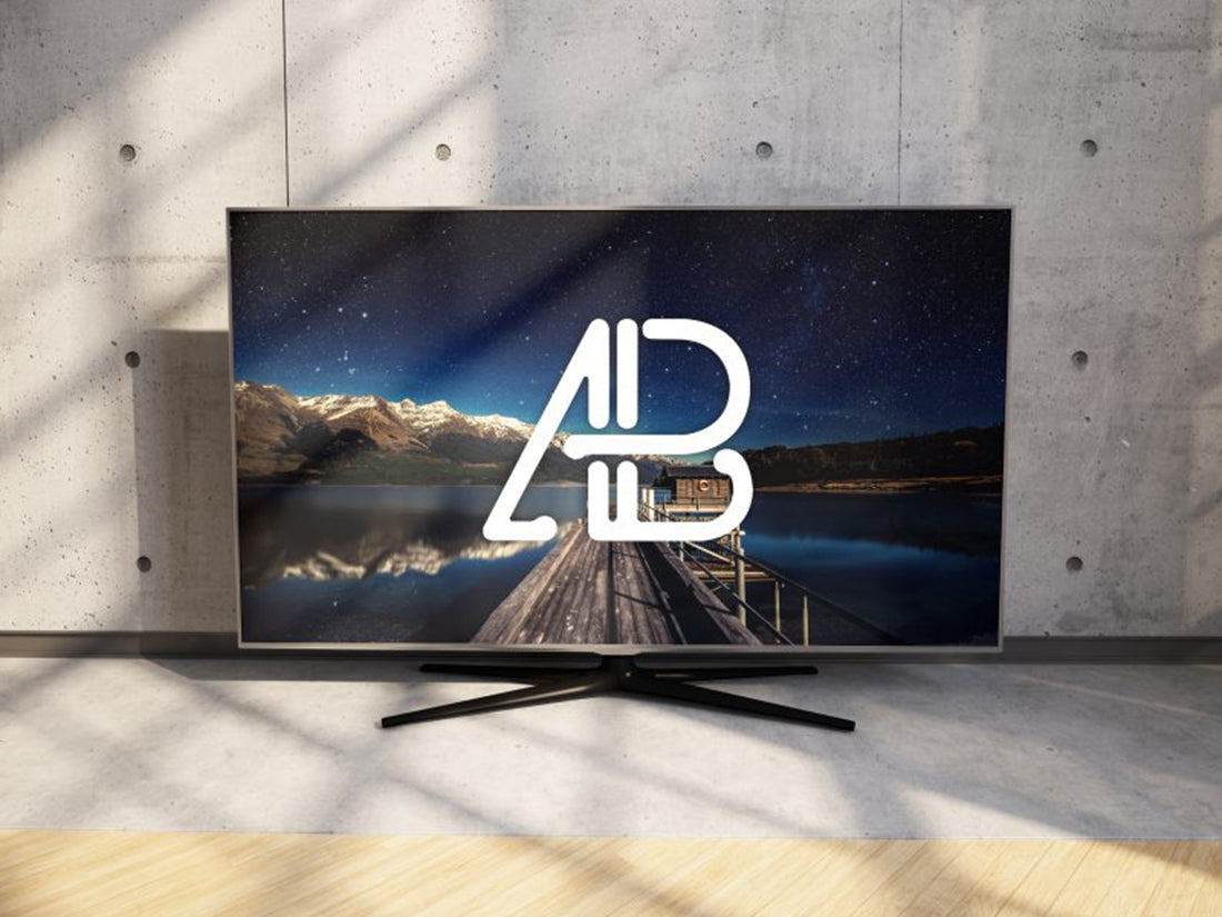 Realistic 4K Tv Mockup