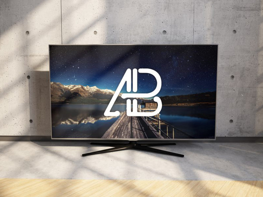 Realistic 4K Tv Mockup