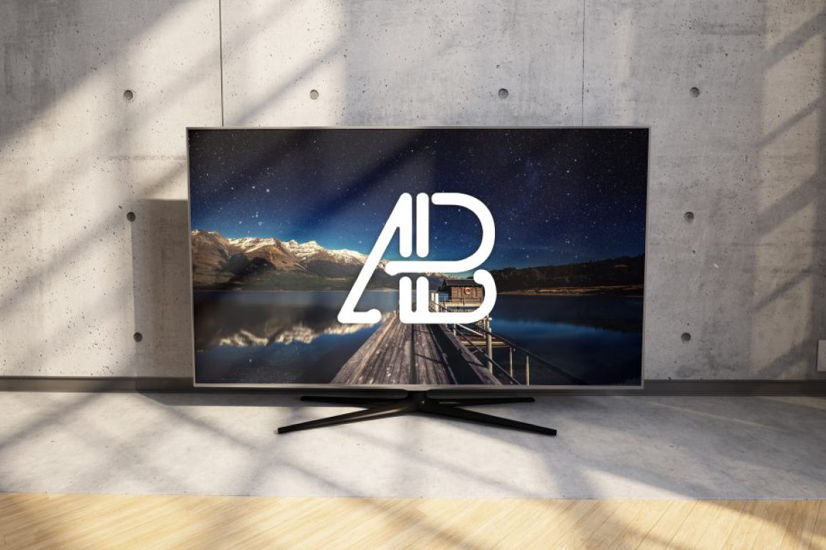 Realistic 4K Tv Mockup