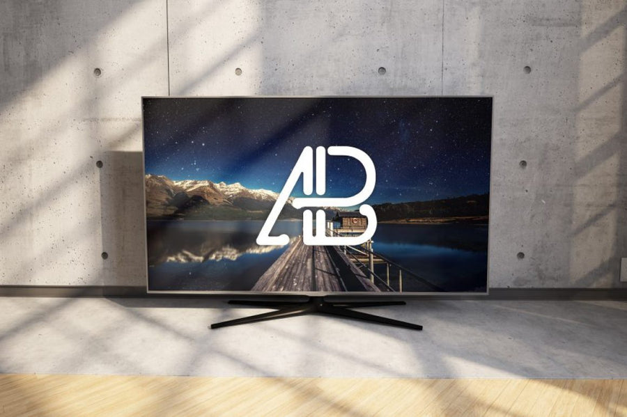 Realistic 4K Tv Mockup