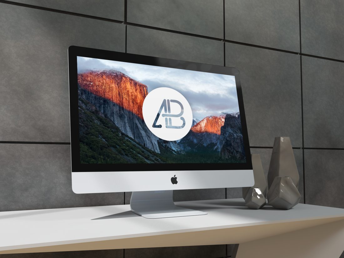 Realistic 5K Imac Mockup
