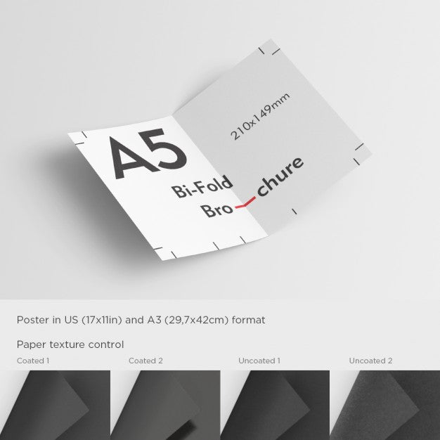 Realistic A5 Brochure Presentation Psd