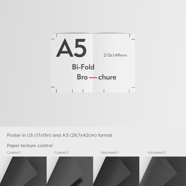 Realistic A5 Flyer Presentation Psd