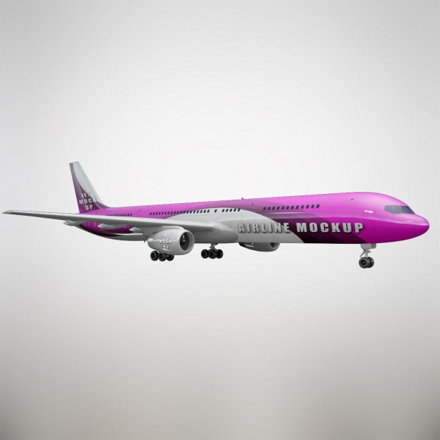 Realistic Airplane Presentation Psd