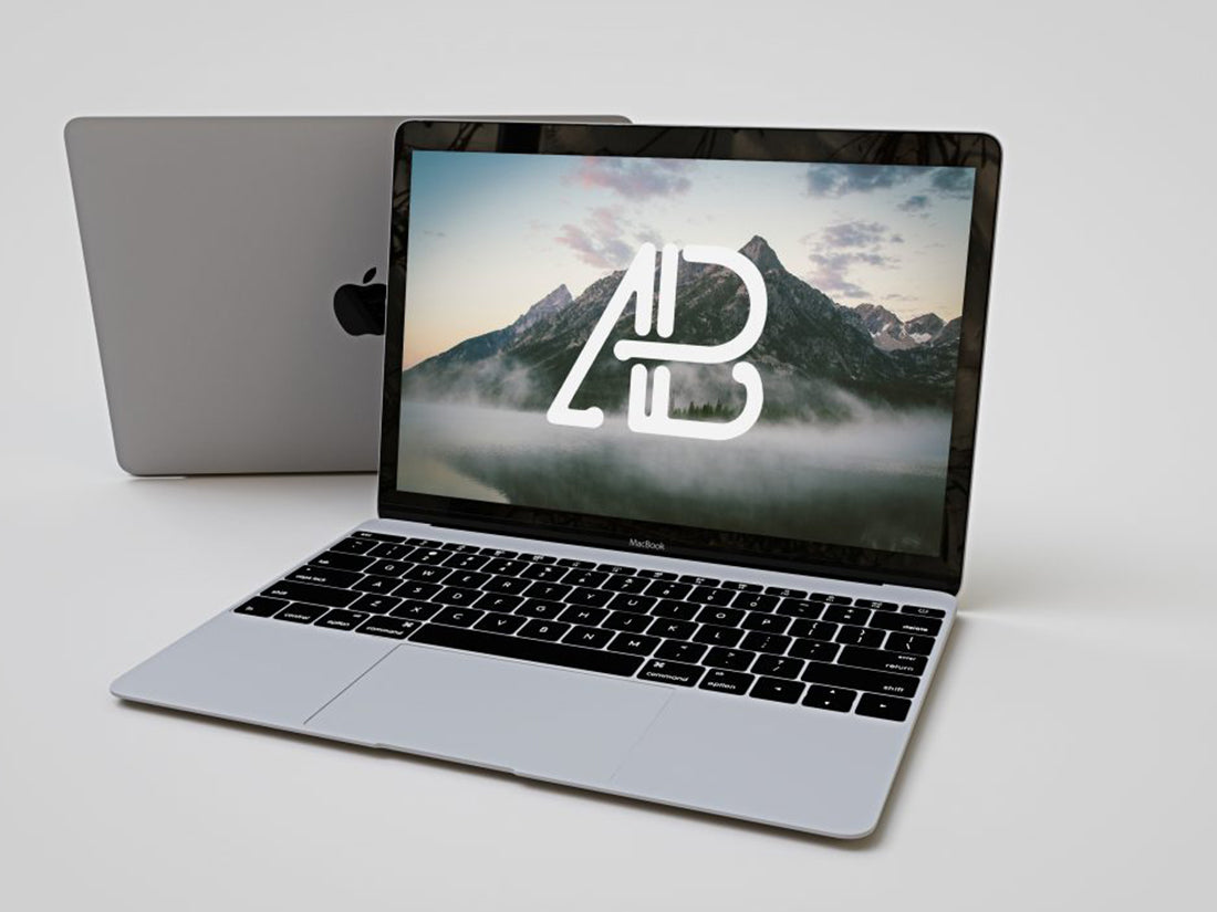 Realistic Apple Macbook Mockup
