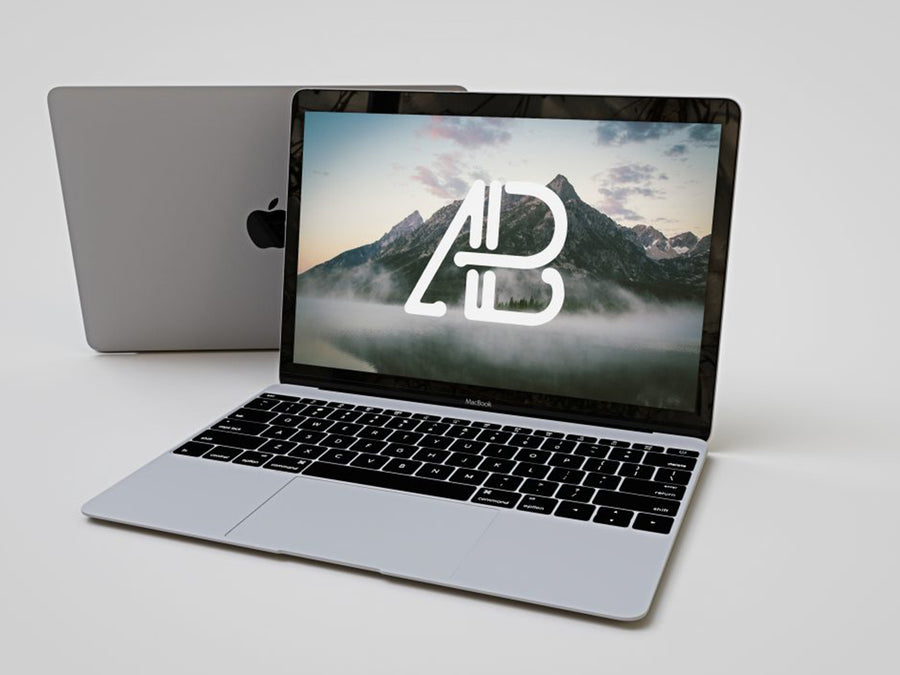Realistic Apple Macbook Mockup