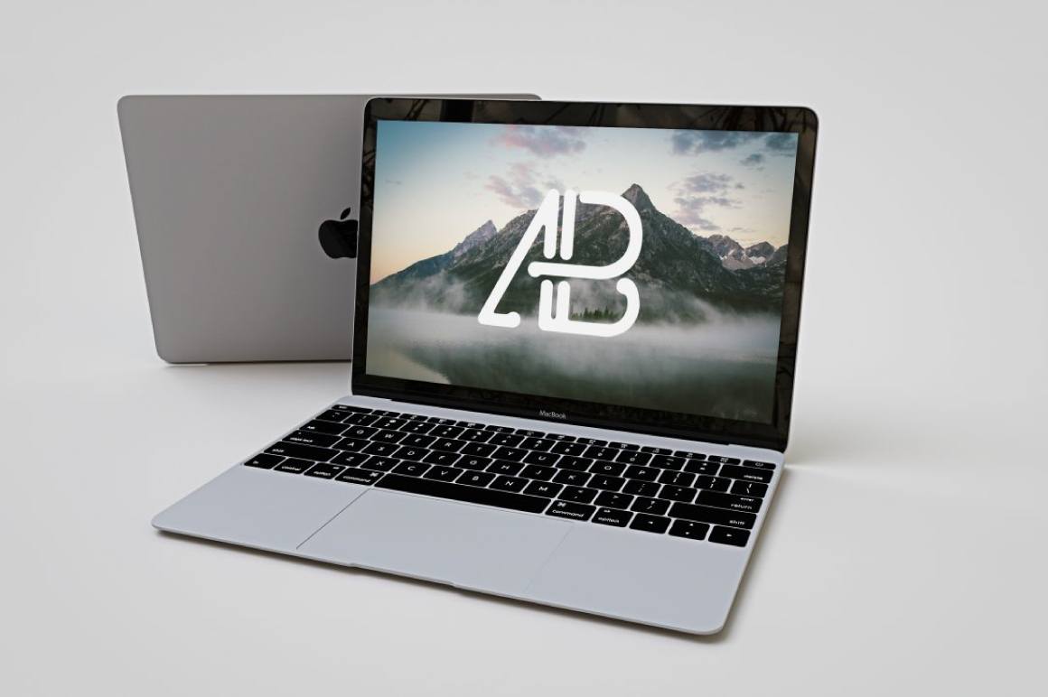 Realistic Apple Macbook Mockup