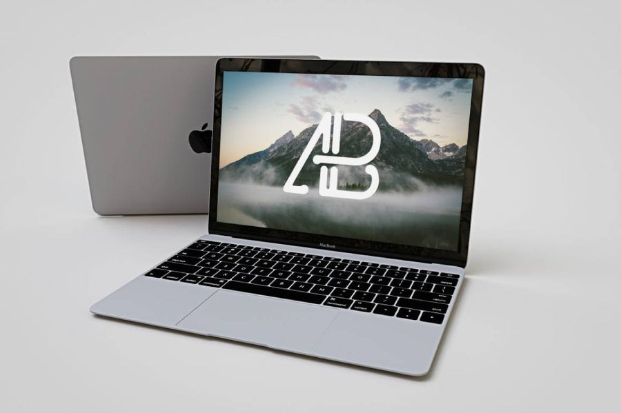 Realistic Apple Macbook Mockup