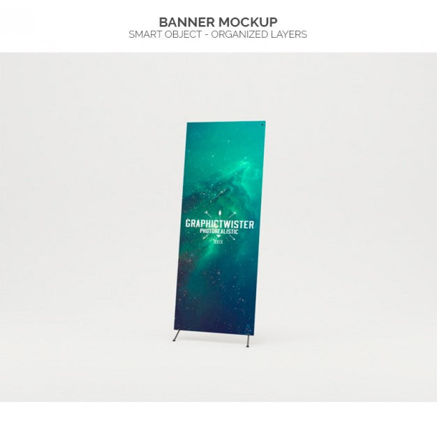 Realistic Banner Mock Up Psd