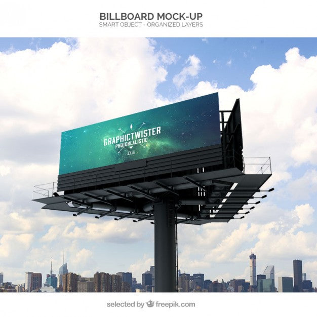 Realistic Billboard Mockup Psd
