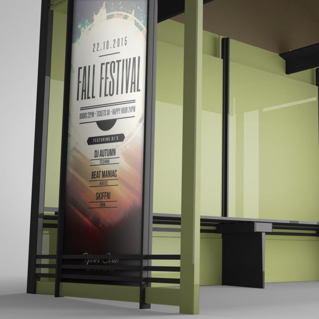 Realistic Billboard Presentation Psd