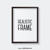 Realistic Blank Frame Design Mockup