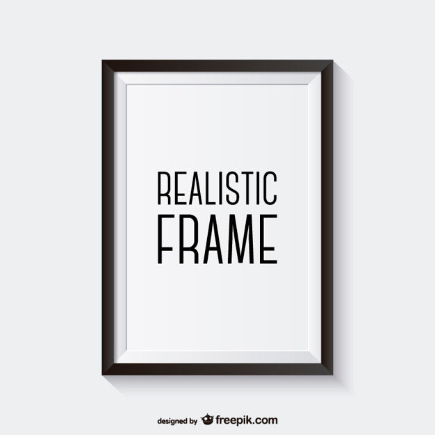 Realistic Blank Frame Design Mockup
