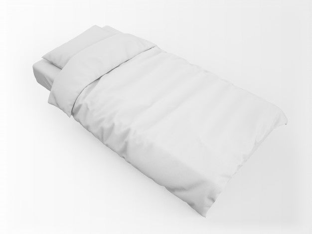 Realistic Blank White Bed Mockup Psd