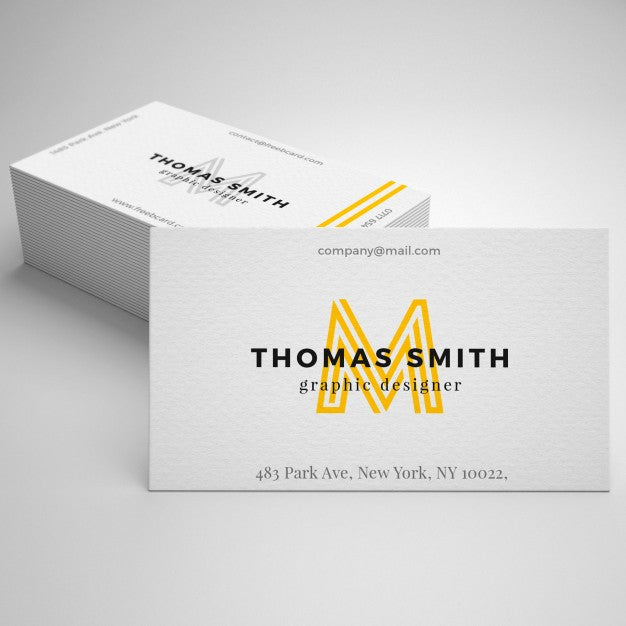 Realistic Closeup Business Card Mockup