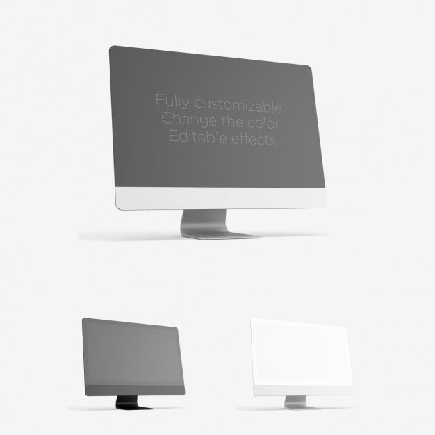 Realistic Computer Mock Up Psd