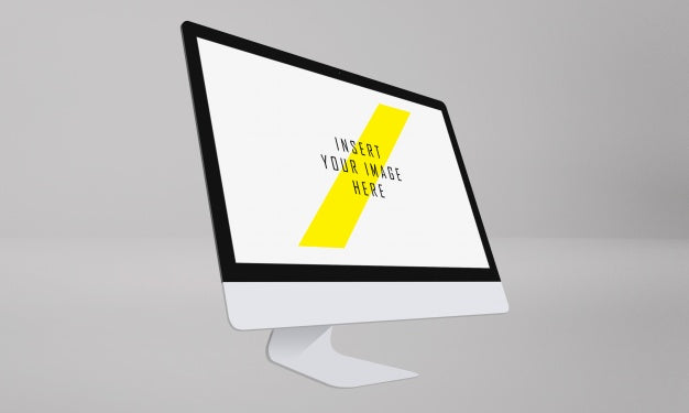 Realistic Computer Screen Mock Up Psd