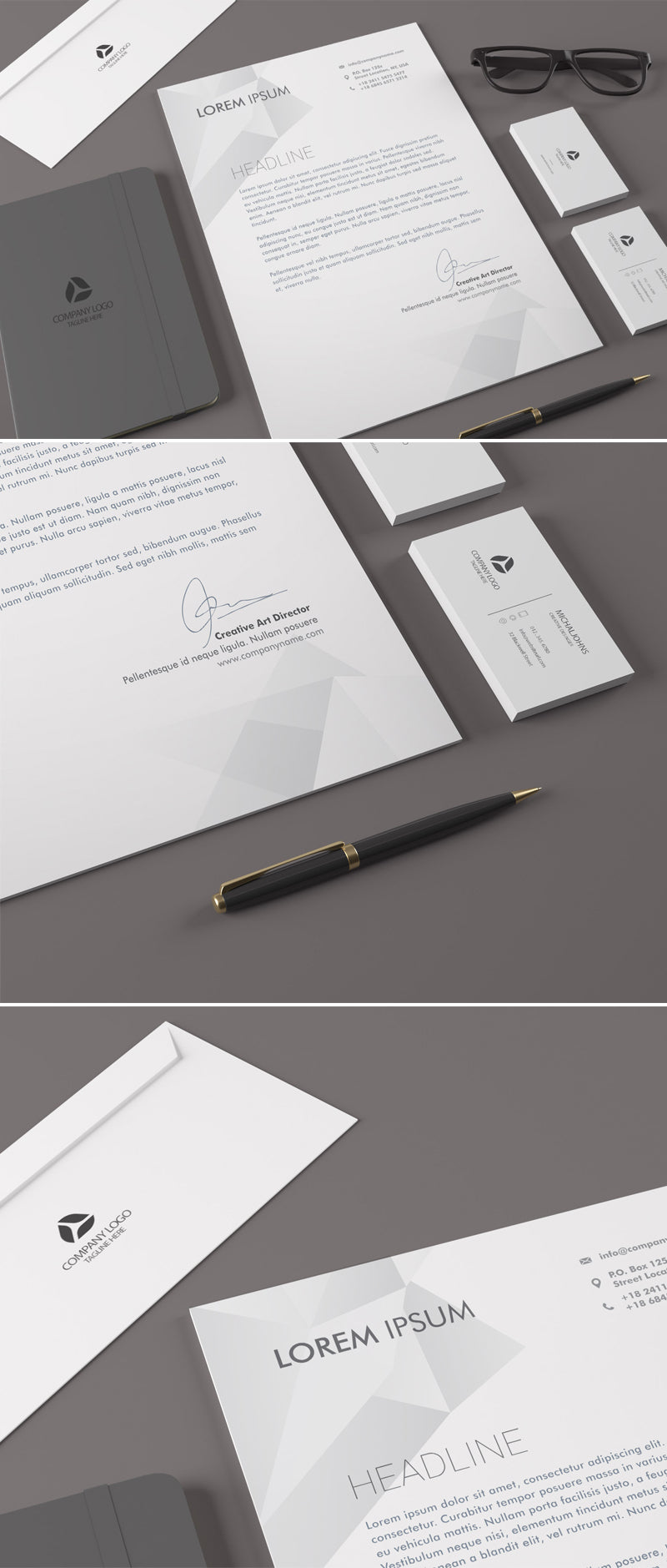 Realistic Corporate Identity Stationary Mockup