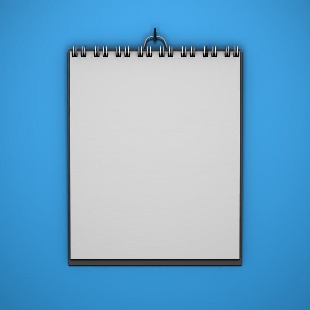 Realistic Hanging Calendar Mockup With Color Background Psd