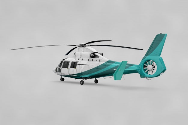 Realistic Helicopter Mockup Psd