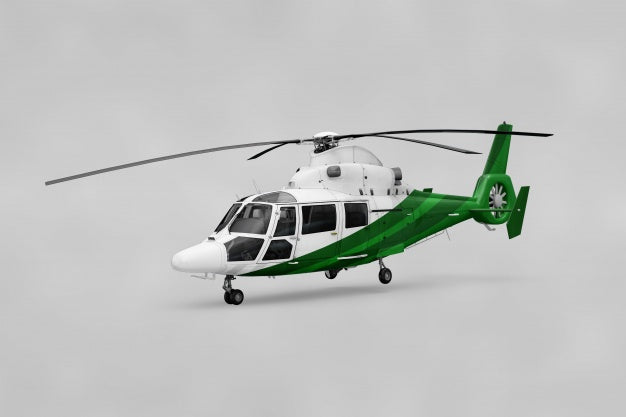 Realistic Helicopter Mockup Psd