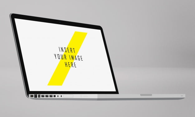 Realistic Laptop Screen Mock Up Psd