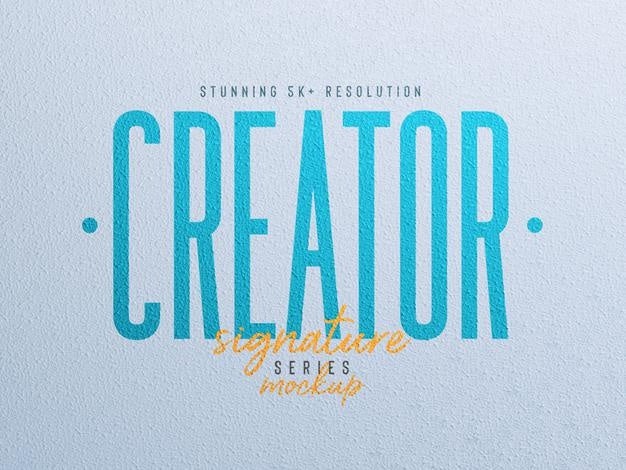 Realistic Logo Mockup On Grunge Surface Concrete Wall Branding Sign Logo Mockup Template Psd