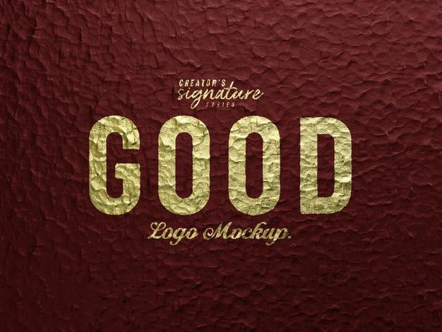 Realistic Logo Mockup On Grunge Surface Concrete Wall Branding Sign Logo Mockup Template Psd