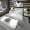 Realistic Modern Double Bedroom With Furniture And A Frame Psd