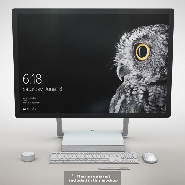 Realistic Monitor Presentation Psd