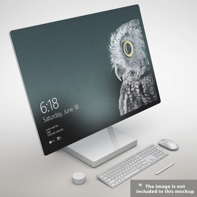 Realistic Monitor Presentation Psd