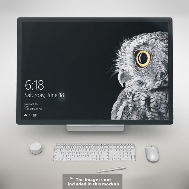 Realistic Monitor Presentation Psd