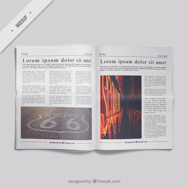 Realistic Newspaper Mockup Psd