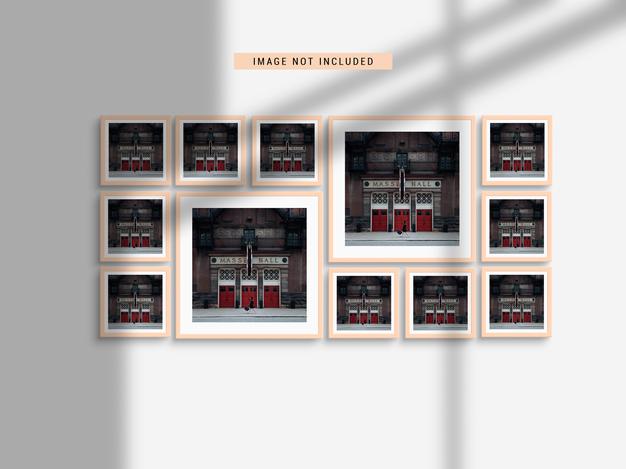 Realistic Photo Frame Mockup With Shadow Psd