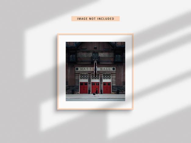 Realistic Photo Frame Mockup With Shadow Psd