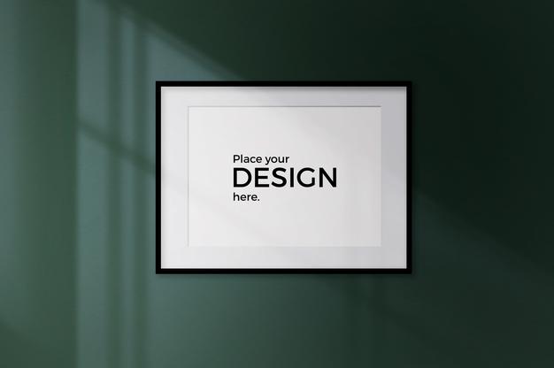 Realistic Photo Frame With Shadow Psd