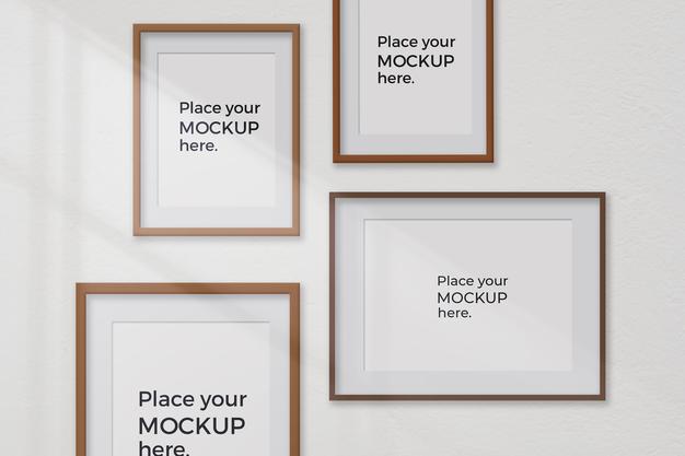 Realistic Photo Frame With Shadow Psd