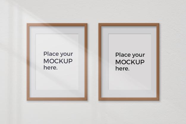 Realistic Photo Frame With Shadow Psd