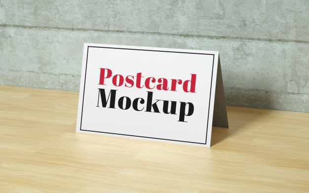 Realistic Postcard Mockup Psd