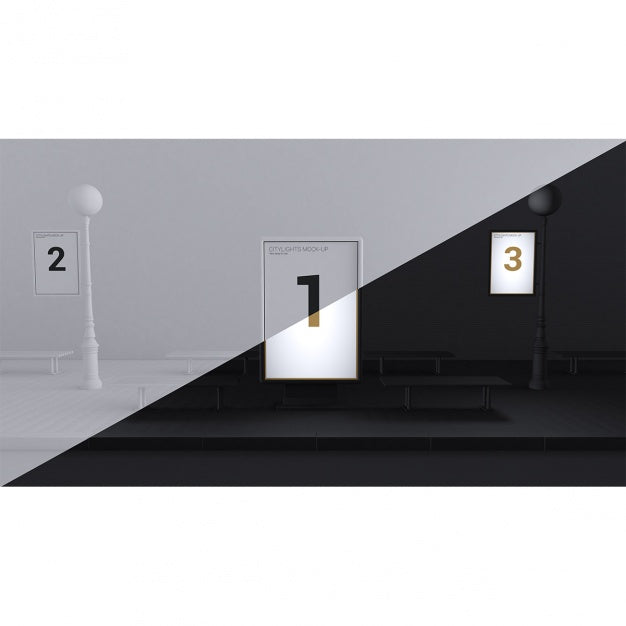 Realistic Poster Presentation Psd