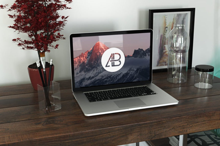 Realistic Retina Macbook Pro Mockup Vol.3