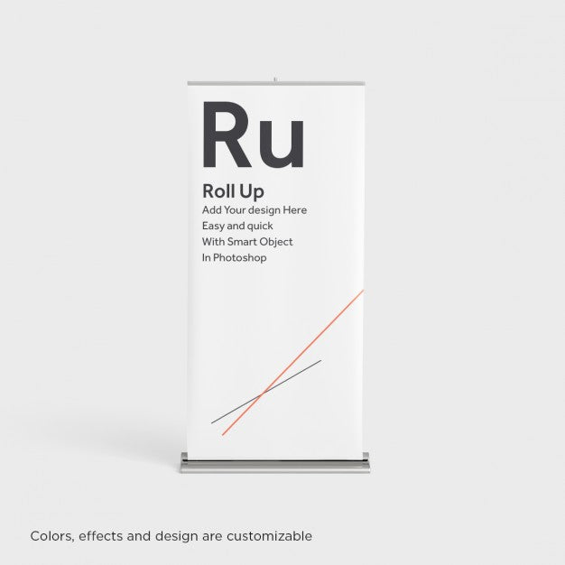 Realistic Roll Up Mock Up Psd