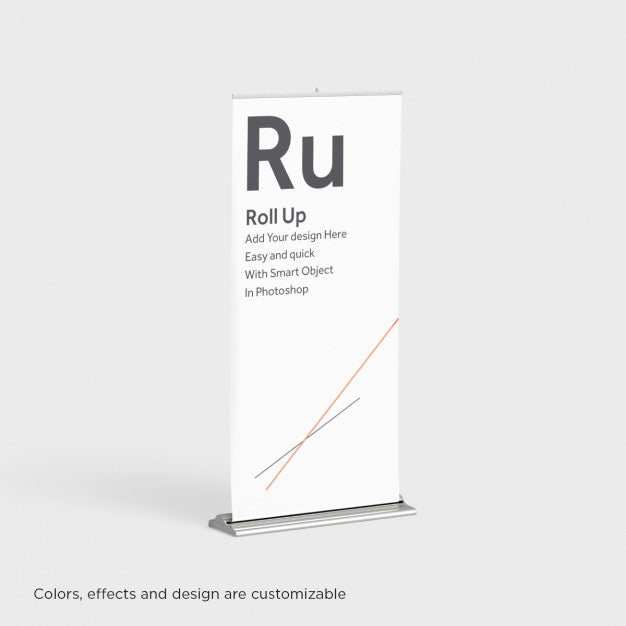 Realistic Roll Up Presentation Psd